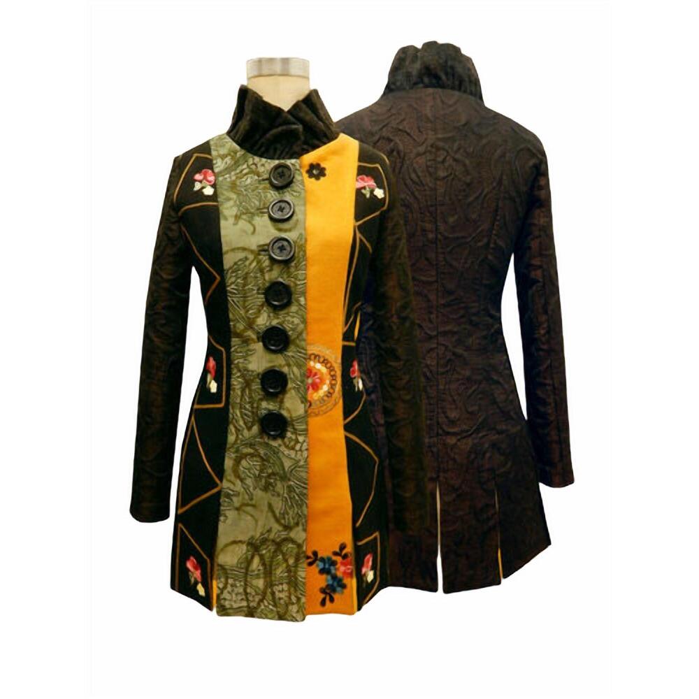 NEW AN REN long sleeves dress coat in mix